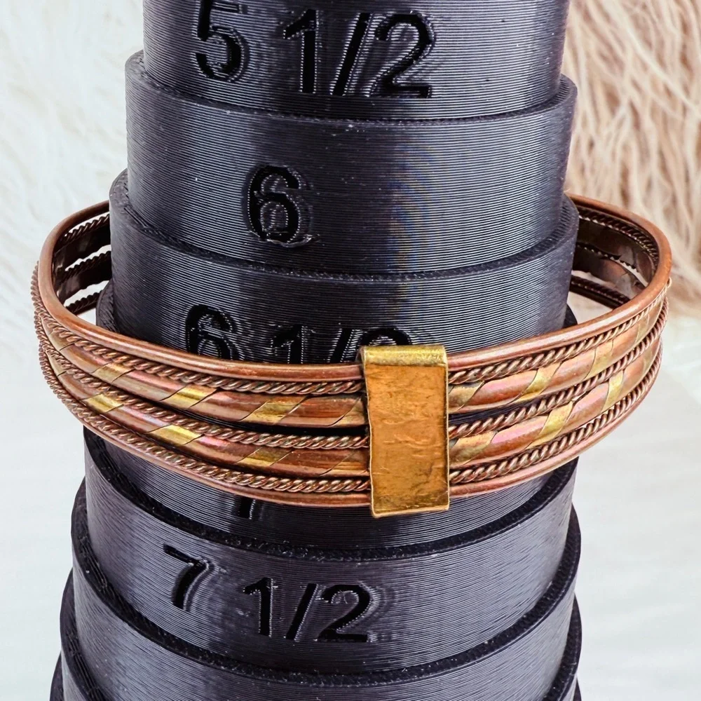 Vintage adjustable coppertone cuff bracelet